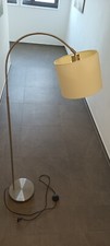 Stehlampe, Bogenlampe, Neu, H: 148 cm, Silber Chrom matt,