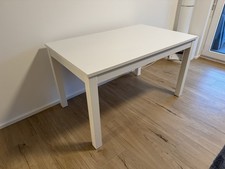 LANEBERG Ausziehtisch, weiß, 130/190x80 cm