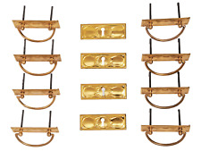 Möbelgriffe und Schilder, Messing,Komplett Set für Kommoden, Neu und Orginalware