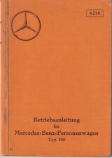 MERCEDES Typ 290 Bedienungsanleitung W18 Betriebsanleitung Handbuch W 18 BA VK