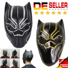 Erwachsene Superheld Schwarz Panther Maske Latex Kostüm Motto Kostüm Cosplay DE