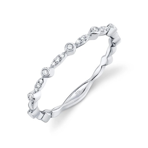 14k weißgold diamant ehering - 14k,