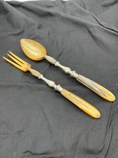 Antikes salatbesteck horn - salatbesteck,