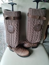 Tommy Hilfiger Strick Stiefel Stulpen Stiefel 39 Braun