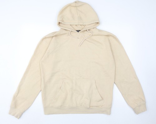 Boohooman beige graphic - beige, hoodie