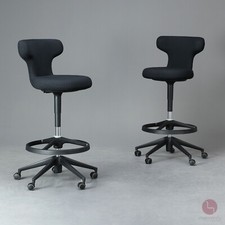 Vitra Pivot Alto Hochstuhl Stoff Schwarz 2019 Drehstuhl Barstuhl Bürostuhl TOP