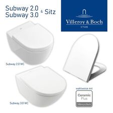 Villeroy & Boch Subway 2.0 / 3.0 Tiefspül-WC passender WC-Sitz CeramicPlus Set 