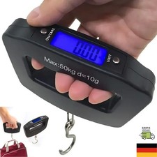 Digitale Gepäckwaage 50kg/10g Tragbare Kofferwaage mit LCD Hintergrundbeleuchtun