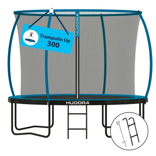 Hudora trampolin 300 blau - hudora,