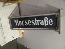 email Straßen MetallSchild Emailschild Emailleschild Morsestraße Straße