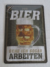 Bier Blechschild - Für Bier