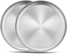 Edelstahl Teller 17 cm D 2 Pack Camping Trekking Picknick Zelten