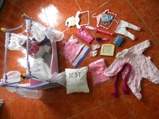 baby born puppe 43 cm + Bett und zubehör Konvolut Sammlung Paket Set Kleidung