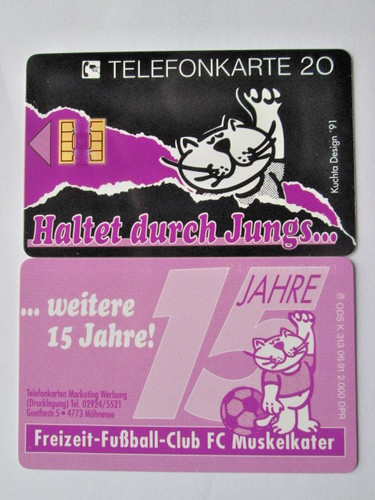 Telefonkarte sport katze - telefonkarte,, sport-katze-,