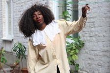 Vintage Bluse Streifen Gelb |