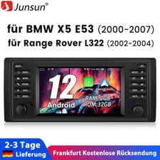 7" Android 12 Autoradio Carplay GPS Navi BT WIFI SWC DAB+ Für BMW 3er E39/X5 E53