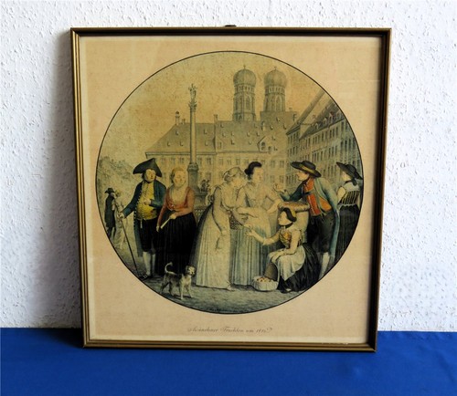 Kunstdruck münchner trachten - kunstdruck,