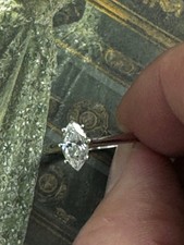 Solitär diamant ring marquise - solitär,
