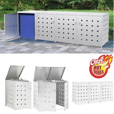 Mülltonnenbox für 1 2 3 4 Tonnen 240L Edelstahl Müllbox Mülltonnenverkleidung