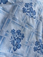Bettwäsche Set 4 teilig - blau weiss - alte Fabric Oma Retro True Vintage