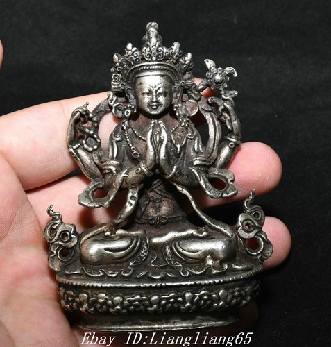 Alte bronze silber buddhismus - silber,