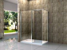 150 x 90 cm Walk In Glas Schnecken Dusche Duschkabine Duschwand Duschabtrennung