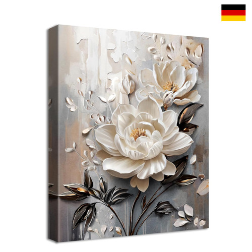 Blumen leinwandbild mit - 3d-blumen,