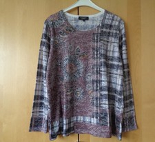 Damen Blusen-Shirt Gr. L/42 ~ BEXLEYS Woman ~ tolles Muster grau-rosé-schwarz