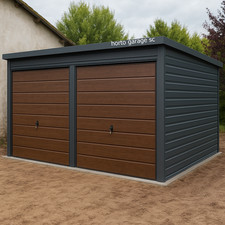 Blechgarage Carport Garage Holzoptik Metallgarage KFZ Lager Lieferung + Montage