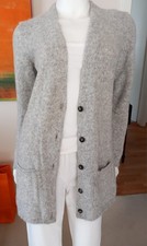 CLOSED - Strick - Jacke - S/M - Grau - 52% Alpaka - tolles Design - gemütlich !
