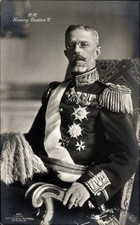 Ak Gustav V, König von Schweden, Portrait, Uniform, Orden - 11450922