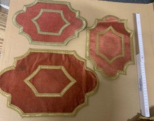 Samt Gobelin Brokat  Deckchen Untersetzer Lampe  Tisch Kommode Vintage Altrosa