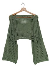 CIDER Häkelpullover Damen Pullover Gr. DE 40 khaki Casual-Look