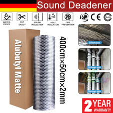 2m² Alubutyl 50x400cm Dämmmatte selbstklebend Anti Dröhn Matte.Auto Dämmung.Matt