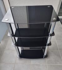Fernsehtisch Schwarzglas Bildschirmerhöhung 4 Ebenen TV Tisch TOP !