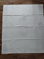 (sehr) alte "Tischdecke", Stoff als Stickvorlage, 1,50 m x 1,30 m