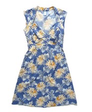 W.E.T. by Ines Schneider Sommerkleid / Kleid , blau - mehrfarbig, Stretch, Gr. L