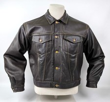 Chevignon Lederjacke dunkelbraun Gr. M Flying Wear 80s / 90s vintage