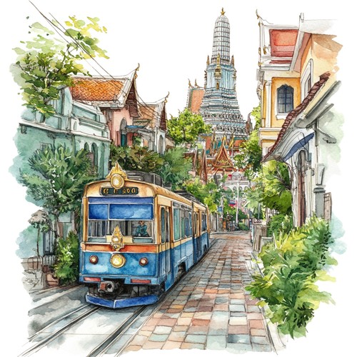 Sticker bangkok szene - 4x,