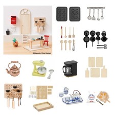 Miniatur Küchen-Gegenstände Deko Zubehör Utensilien für Wichtel Feen ua Ri