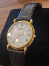 Maurice Lacroix Uhr Quartz Armbanduhr 34 mm Datum neue Bat. Herren Watch Gold Pt