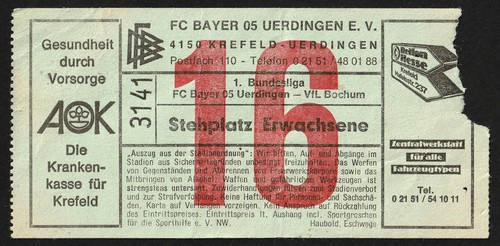 Ticket 1983 bayer - |, 1983/84