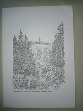 Mappe mit 5 Tuschezeichnungen