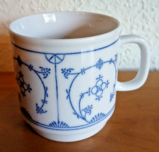 Kahla Blau Saks Indisch Blau Stohblumenmuster Kaffeebecher 0,30 L Henkelbecher