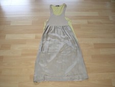 *TONI GARD DAMEN KLEID GR.S 36 BEIGE GELB SEIDE LEINEN*