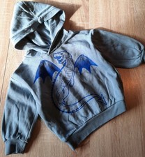 Hoodie gr.86 /92 H&M Kapuzenpulli Drache rauchblau