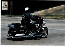 US Polizeifahrzeug Motorrad Harley-Davidson Houston Schmuckblatt 32.2