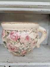 Pflanztasse Keramik Rosen Blumen Rosa 18x14,5xH12cm