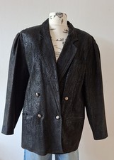 Echtleder Longblazer Jacke Gr.44 v. "Miss Astor" schwarz Maße s. Beschreibung