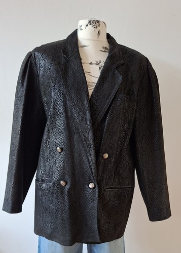 Echtleder longblazer jacke - echtleder,